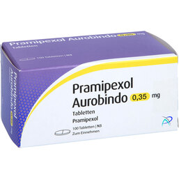 Abbildung: Pramipexol Aurobindo 0,35 mg Tabletten 100 St, Tabletten PZN 09779858