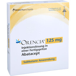 Abbildung: Orencia 125 mg Injektionslösung 4 St, Injektionslösung PZN 09780382