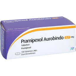 Abbildung: Pramipexol Aurobindo 0,7 mg Tabletten 100 St, Tabletten PZN 09780896