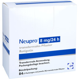 Abbildung: Neupro 8 mg / 24 h transdermale Pflaster 84 St, Pflaster transdermal PZN 09781648
