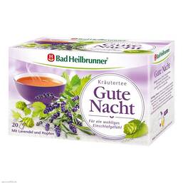 Abbildung: Bad Heilbrunner Kräutertee Gute Nacht 20 St, Filterbeutel PZN 09782027