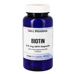Abbildung: Biotin 2,5 mg GPH Kapseln Kapseln, 120 St PZN 09786752