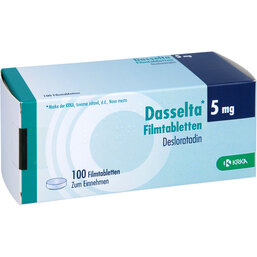 Abbildung: Dasselta 5 mg Filmtabletten 100 St, Filmtabletten PZN 09884555