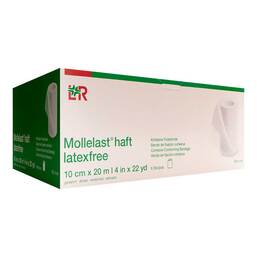 Abbildung: Mollelast haft latexfrei 10cmx20m gedehnt weiß 6 St, Binden PZN 09885951