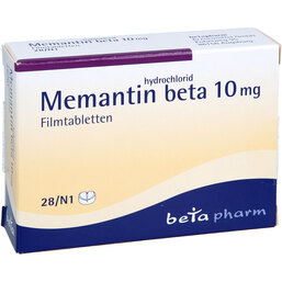 Abbildung: Memantinhydrochlorid beta 10 mg Filmtabletten 28 St, Filmtabletten PZN 09890107