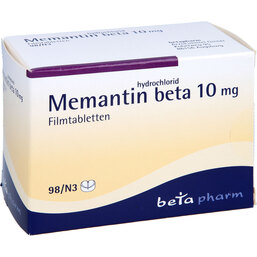 Abbildung: Memantinhydrochlorid beta 10 mg Filmtabletten 98 St, Filmtabletten PZN 09890136