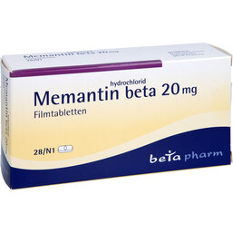 Abbildung: Memantinhydrochlorid beta 20 mg Filmtabletten 28 St, Filmtabletten PZN 09890188