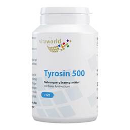 Abbildung: Tyrosin 500 mg Kapseln 120 St, Kapseln PZN 09891874
