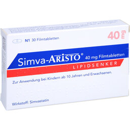 Abbildung: Simva Aristo 40 mg Filmtabletten 30 St, Filmtabletten PZN 09900739