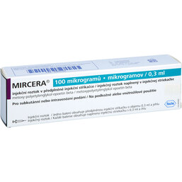 Abbildung: Mircera 100 Mikrogramm / 0,3 ml Injektionslösung i.e.F.-Sp. 1 St, Fertigspritzen PZN 09902394