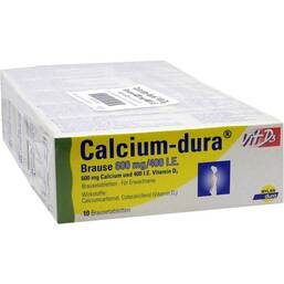 Abbildung: Calcium Dura Vit D3 Brause 600 mg / 400 I.E. Brausetabletten, 50 St PZN 09911625