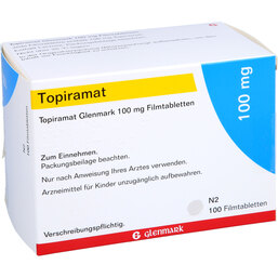 Abbildung: Topiramat Glenmark 100 mg Filmtabletten 100 St, Filmtabletten PZN 09920239