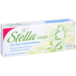 Abbildung: Stella STADA 0,03 mg / 2 mg Filmtabletten 63 St, Filmtabletten PZN 09921233