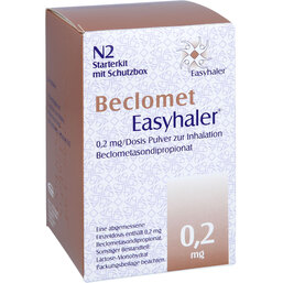 Abbildung: Beclomet Easyhaler 0,2 mg 200 Hub Starterkit 1 St, Inhalationspulver PZN 09923404
