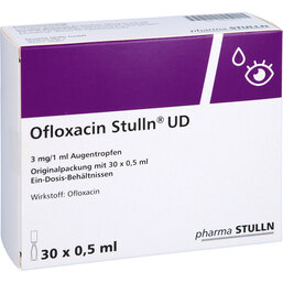 Abbildung: Ofloxacin Stulln UD Augentropfen 30X0.5 ml, Augentropfen PZN 09924059