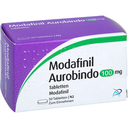 Abbildung: Modafinil Aurobindo 100 mg Tabletten 50 St, Tabletten PZN 09925248