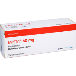 Abbildung: Evista 60 mg Filmtabletten 84 St, Filmtabletten PZN 09925449