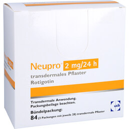 Abbildung: Neupro 2 mg / 24 h transdermale Pflaster 84 St, Pflaster transdermal PZN 09925461