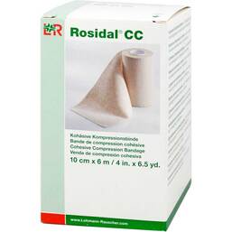 Abbildung: Rosidal CC Kohäsive Kompressionsbinde 10cmx6m 1 St, Binden PZN 09929654