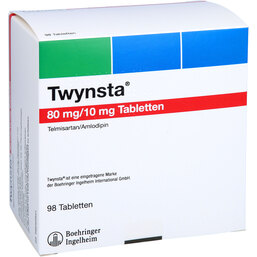 Abbildung: Twynsta 80 mg / 10 mg Tabletten 98 St, Tabletten PZN 09930597