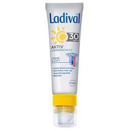 Abbildung: Ladival Aktiv Sonnenschutz für Gesicht und Lippen LSF 30 Balsam, 1 P PZN 09932136