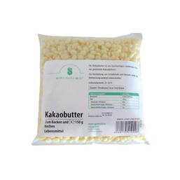 Abbildung: Kakaobutter Pellets zum Backen Pellets, 150 g PZN 09937872