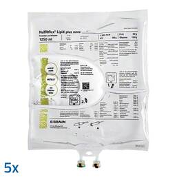 Abbildung: Nutriflex Lipid plus novo Emuls.z.Infus.Mehrk.Beutel  5X1250 ml, Beutel PZN 09941342