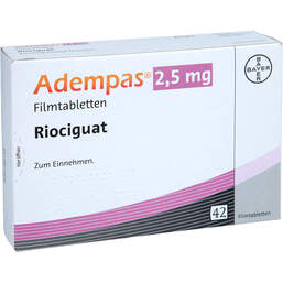Abbildung: Adempas 2,5 mg Filmtabletten 42 St, Filmtabletten PZN 10002916