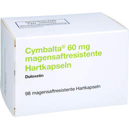 Abbildung: Cymbalta 60 mg magensaftresistente Hartkapseln 98 St, Magensaftresistente Hartkapseln PZN 10005263