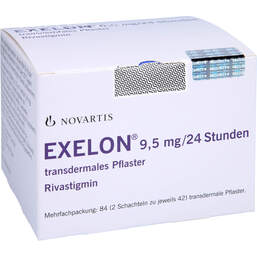 Abbildung: Exelon 9,5 mg / 24 Stunden transdermale Pflaster 84 St, Pflaster transdermal PZN 10005553