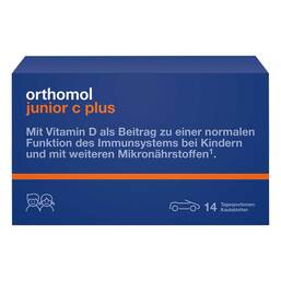 Abbildung: Orthomol Junior C plus Kautabletten Mandarine-Orange Kautabletten, 14 St PZN 10013245