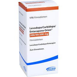 Abbildung: Levodopa / Carbidopa / Entacapone Orion 200 / 50 / 200 175 St, Filmtabletten PZN 10018366