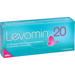 Abbildung: Levomin 20 Filmtabletten 21 St, Filmtabletten PZN 10020802