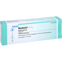 Abbildung: Neulasta 6 mg Injektionslösung Fertigspritze mit autom.Nadels. 1 St, Injektionslösung PZN 10022729