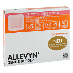 Abbildung: Allevyn Gentle Border 10x10 cm Verband 5 St, Verband PZN 10032047