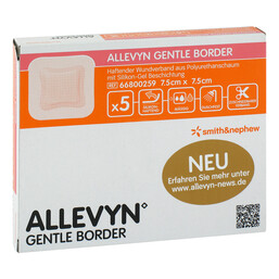 Abbildung: Allevyn Gentle Border 7,5x7,5 cm Verband 5 St, Verband PZN 10032053