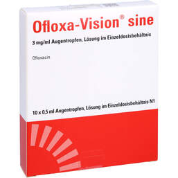 Abbildung: Ofloxa-Vision sine 3 mg / ml AT im Einzeldosisbeh. 10X0.5 ml, Augentropfen PZN 10033213