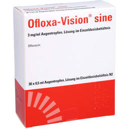 Abbildung: Ofloxa-Vision sine 3 mg / ml AT im Einzeldosisbeh. 30X0.5 ml, Augentropfen PZN 10033236