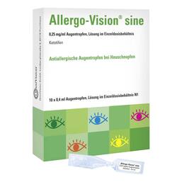 Abbildung: Allergo-Vision® sine Augentropfen im Einzeldosenbehältnis Einzeldosispipetten, 10X0.4 ml PZN 10037702