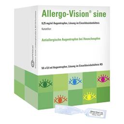 Abbildung: Allergo-Vision® sine Augentropfen im Einzeldosenbehältnis 50X0.4 ml, Einzeldosispipetten PZN 10037725