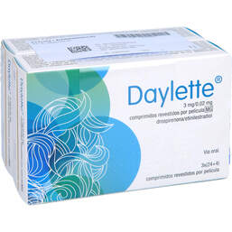 Abbildung: Daylette 0,02 mg / 3 mg Filmtabletten 6X28 St, Filmtabletten PZN 10039836