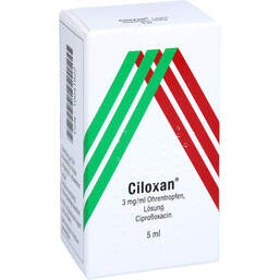 Abbildung: Ciloxan 3 mg / ml Ohrentropfen 5 ml, Ohrentropfen PZN 10041922