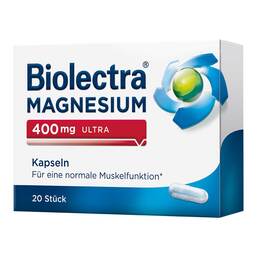 Abbildung: Biolectra Magnesium 400 mg ultra Kapseln 20 St, Kapseln PZN 10043625