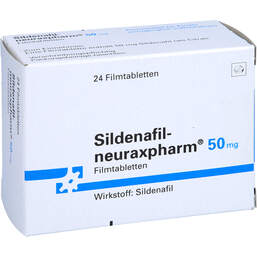 Abbildung: Sildenafil neuraxpharm 50 mg Filmtabletten 24 St, Filmtabletten PZN 10043996