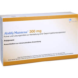 Abbildung: Abilify Maintena 300 mg P. + L.z.H.e.Depot-Inj-Suspension 1 St, Pulver und Lösungsmittel zur Herstellung einer Depot-Injektionssuspension PZN 10048108
