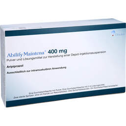 Abbildung: Abilify Maintena 400 mg P. + L.z.H.e.Depot-Inj-Suspension 1 St, Pulver und Lösungsmittel zur Herstellung einer Depot-Injektionssuspension PZN 10048143