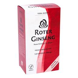 Abbildung: Roter Ginseng 400 mg 8% von Terra Mundo 120 St, Kapseln PZN 10048344