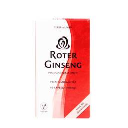 Abbildung: Roter Ginseng 400 mg 8% von Terra Mundo 40 St, Kapseln PZN 10048367