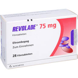 Abbildung: Revolade 75 mg Filmtabletten 28 St, Filmtabletten PZN 10050341