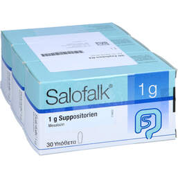 Abbildung: Salofalk 1 g Suppositorien 90 St, Suppositorien PZN 10054830